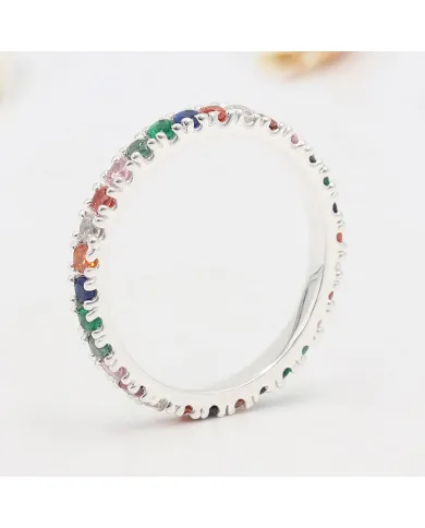 7 Chakra Band Ring - 925 Sterling Silver Meditation & Spiritual Jewelry