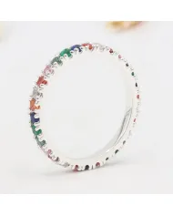 7 Chakra Band Ring - 925 Sterling Silver Meditation & Spiritual Jewelry