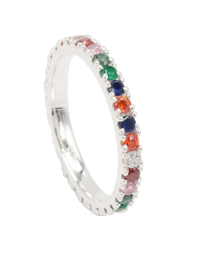 7 Chakra Band Ring - 925 Sterling Silver Meditation & Spiritual Jewelry