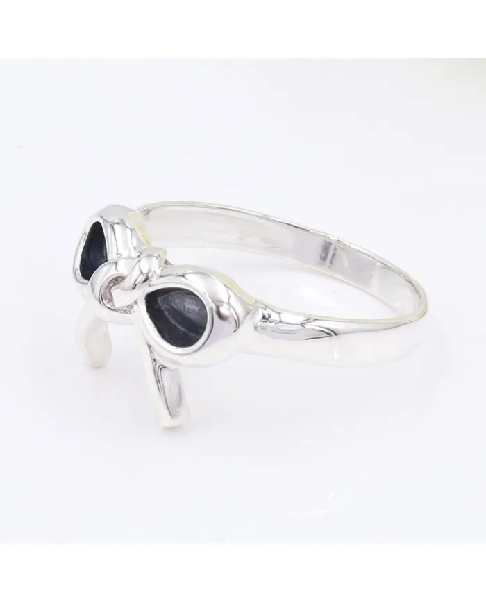 925 Sterling Silver Bow Ring - Minimalist Jewelry for Women