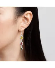 Tourmaline Dangle Earrings in 925 Sterling Silver – Handmade Jewelry