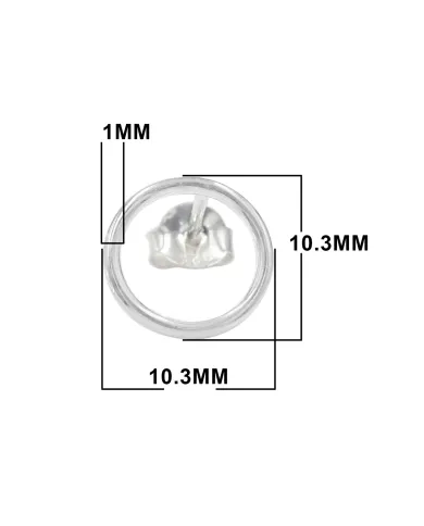 925 Sterling Silver Round Stud Earrings – Everyday Jewelry