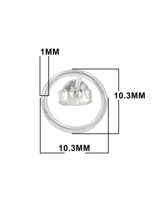 925 Sterling Silver Round Stud Earrings – Everyday Jewelry