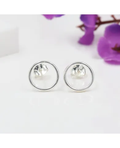 925 Sterling Silver Round Stud Earrings – Everyday Jewelry