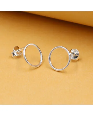 925 Sterling Silver Round Stud Earrings – Everyday Jewelry