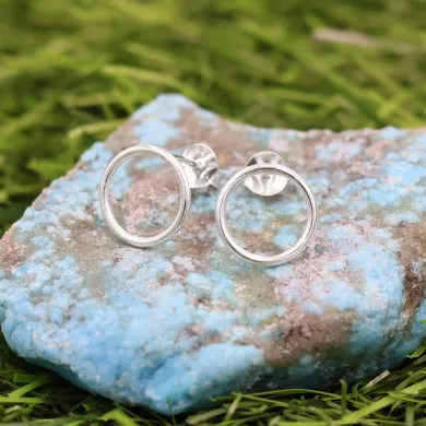 925 Sterling Silver Round Stud Earrings – Everyday Jewelry