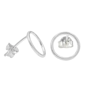 925 Sterling Silver Round Stud Earrings – Everyday Jewelry