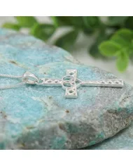 925 Sterling Silver Celtic Infinity Knot Christian Cross Religious Pendant