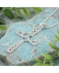 925 Sterling Silver Celtic Infinity Knot Christian Cross Religious Pendant
