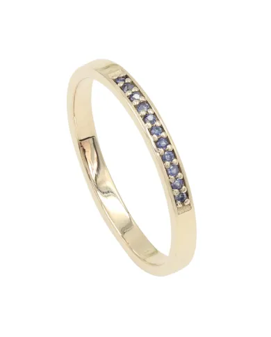 Natural Blue Sapphire Ring - 9k Gold Handmade Engagement Jewelry