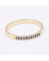 Natural Blue Sapphire Ring - 9k Gold Handmade Engagement Jewelry