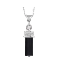 Hexagon Rose Quartz Pendant | 925 Sterling Silver Minimalist Jewelry