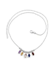 18K Gold-Plated Bezel-Set Raw Peridot Pendant Necklace