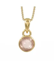Hexagon Citrine Gemstone Pendant Necklace in 925 Sterling Silver