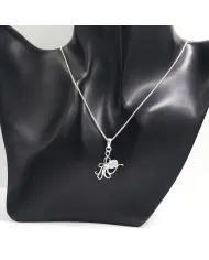 Moonstone Octopus Pendant Necklace - 925 Sterling Silver Ocean Jewelry