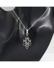 Mystic Quartz Pendant Necklace | 925 Sterling Silver Gemstone Jewelry