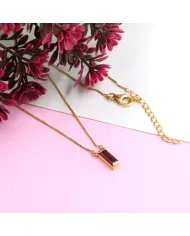 18k Gold Plated Garnet Gemstone Pendant Necklace for Women