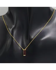 18k Gold Plated Garnet Gemstone Pendant Necklace for Women