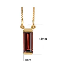 18k Gold Plated Garnet Gemstone Pendant Necklace for Women