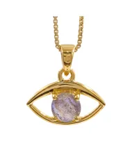 18k Gold Plated Garnet Gemstone Pendant Necklace for Women