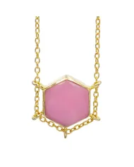 Pink Opal Pendant Necklace, 925 Sterling Silver Handmade Boho Jewelry