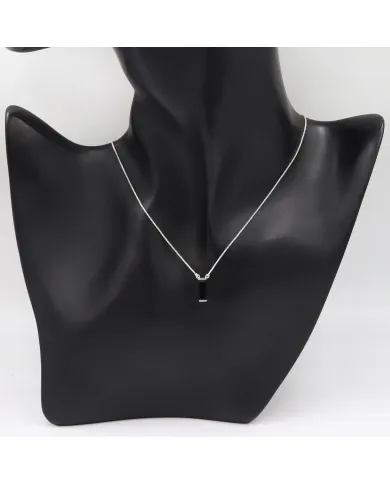 Black Onyx Pendant - 925 Sterling Silver Necklace for Women