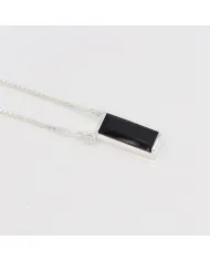 Black Onyx Pendant - 925 Sterling Silver Necklace for Women