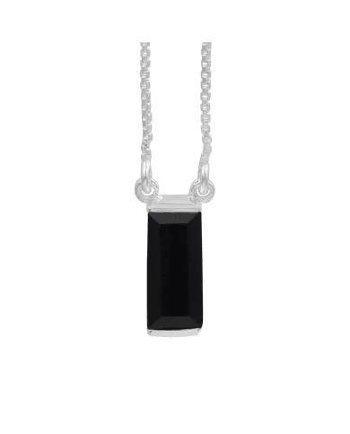 Black Onyx Pendant - 925 Sterling Silver Necklace for Women