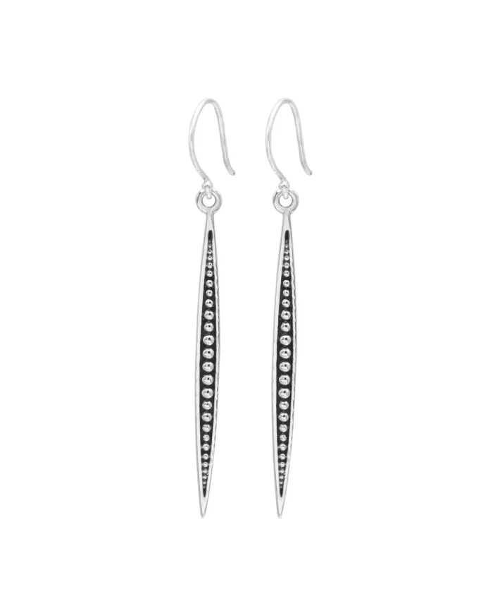 925 Sterling Silver Oxidized Dangle Earrings – Elegant & Timeless Design