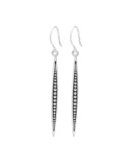 925 Sterling Silver Oxidized Dangle Earrings – Elegant & Timeless Design