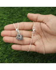 Raw Meteorite Pendant Necklace, 925 Sterling Silver Celestial Jewelry