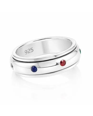 7 Chakra Spinner Ring – 925 Silver Fidget, Meditation & Anxiety Jewelry