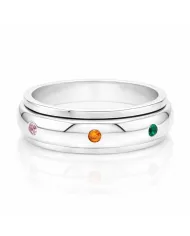 7 Chakra Spinner Ring – 925 Silver Fidget, Meditation & Anxiety Jewelry
