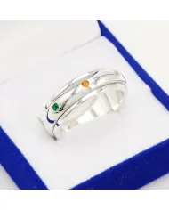 7 Chakra Spinner Ring – 925 Silver Fidget, Meditation & Anxiety Jewelry