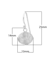 925 Sterling Silver Spiral Drop Earrings - Handmade Jewelry