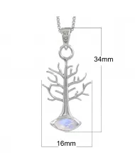 Moonstone Tree of Life Pendant Necklace | 925 Sterling Silver Jewelry