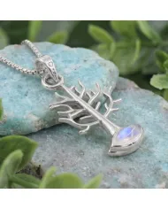 Moonstone Tree of Life Pendant Necklace | 925 Sterling Silver Jewelry
