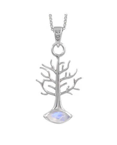 Moonstone Tree of Life Pendant Necklace | 925 Sterling Silver Jewelry