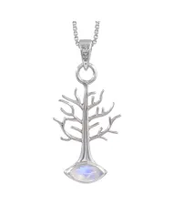 Moonstone Tree of Life Pendant Necklace | 925 Sterling Silver Jewelry