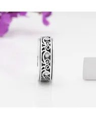 Swarovski Crystal Sterling Silver Ring, Spinner Ring, Anxiety Ring, Meditation Ring, Yoga Ring, Fidget Ring, Unisex Ring