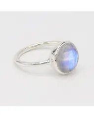 Rainbow Moonstone Ring - 925 Sterling Silver Handmade Gemstone Jewelry