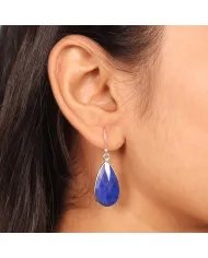 Lapis Lazuli Earrings in 925 Sterling Silver – Handmade Gemstone Jewelry
