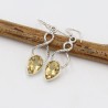 Citrine Earrings, Sterling Silver Earrings, Teardrop Dangle Earrings, November Birthstone, Yellow Earrings, Ear Wire Earrings