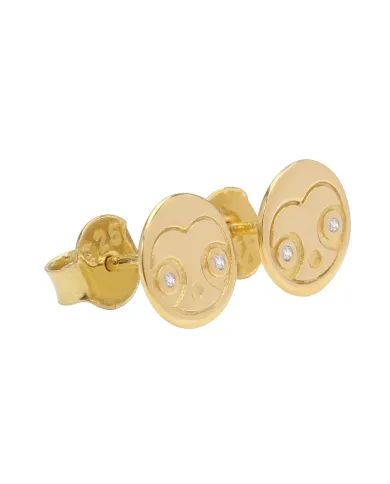 18K Gold Plated Swarovski Crystal Sloth Stud Earrings Silver Jewelry