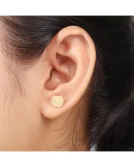 18K Gold Plated Swarovski Crystal Sloth Stud Earrings Silver Jewelry