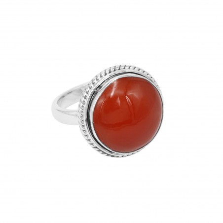 Natural Carnelian Ring for Women, Engagement Ring, Dainty Handmade Ring, Statement Ring, Love Promise Ring, July Birthstone Ring