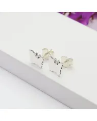 Moissanite Butterfly Stud Earrings – 925 Sterling Silver Tiny Jewelry