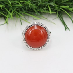 Natural Carnelian Ring for Women, Engagement Ring, Dainty Handmade Ring, Statement Ring, Love Promise Ring, July Birthstone Ring