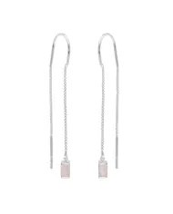 Peridot Dangle Earrings - 925 Sterling Silver Box Chain Hook Handmade Jewelry