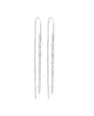 Larimar Chain Earrings - 925 Sterling Silver Handmade Gemstone Jewelry